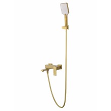 Смеситель для ванны с душем WONZON & WOGHAND CUBE, Брашированное золото (WW-88639016- BG)