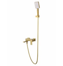 Смеситель для ванны с душем WONZON & WOGHAND CUBE, Брашированное золото (WW-88639016- BG)