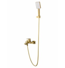 Смеситель для ванны с душем WONZON & WOGHAND FLEX, Брашированное золото (WW-88037072-BG)