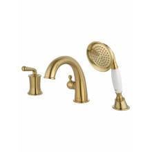 Смеситель на борт ванны WONZON & WOGHAND STEAM, Брашированное золото (WW-88659008-BG)