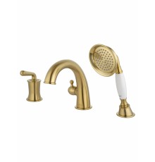 Смеситель на борт ванны WONZON & WOGHAND STEAM, Брашированное золото (WW-88659008-BG)