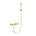 Смеситель для ванны с душем и термостатом WONZON & WOGHAND Shelf, Брашированное золото (WW-B2551-BG)