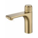 Смеситель для раковины WONZON & WOGHAND CLICK, Брашированное золото (WW-A40412-BG)