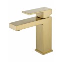 Смеситель для раковины WONZON & WOGHAND CUBE, Брашированное золото (WW-88139016-BG)