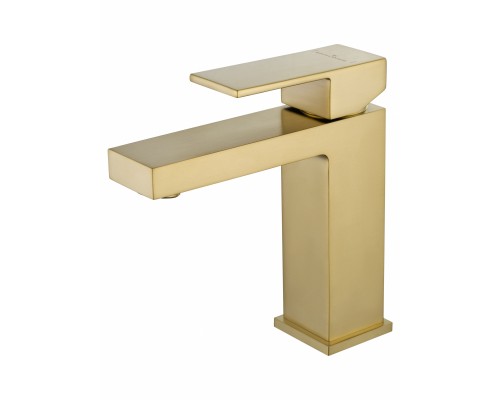 Смеситель для раковины WONZON & WOGHAND CUBE, Брашированное золото (WW-88139016-BG)