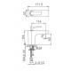 Смеситель для раковины WONZON & WOGHAND SHARK, Хром (WW-481101-CR)