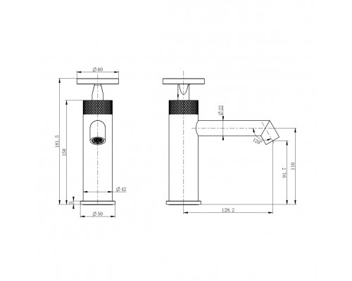 Смеситель для раковины WONZON & WOGHAND, Белый матовый (WW-H1065-MW)