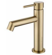 Смеситель для раковины WONZON & WOGHAND, Брашированное золото (WW-H1063-BG)