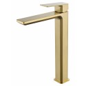 Смеситель для раковины высокий WONZON & WOGHAND DIAMOND, Брашированное золото (WW-88239011- BG )