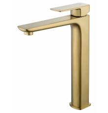 Смеситель для раковины высокий WONZON & WOGHAND EDGE, Брашированное золото (WW-88239003- BG)