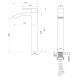 Смеситель для раковины высокий WONZON & WOGHAND FIT, Черный матовый (WW-88239009-MB)