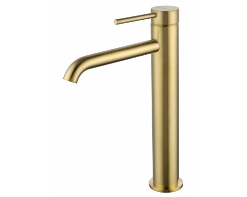 Смеситель для раковины высокий WONZON & WOGHAND STICK, Брашированное золото (WW-88239017- BG)