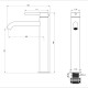 Смеситель для раковины высокий WONZON & WOGHAND STICK, Брашированное золото (WW-88239017- BG)