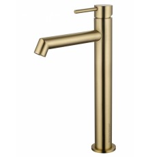 Смеситель для раковины высокий WONZON & WOGHAND, Брашированное золото (WW-H1064-BG)