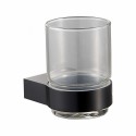 Стакан для зубных щеток с держателем WONZON & WOGHAND CARBON, Черный (WW-7721)