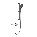 Смеситель для душа с гарнитуром WONZON & WOGHAND ClickPlate, Темный графит (WW-B2052-A-BGG)