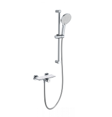 Смеситель для душа с гарнитуром WONZON & WOGHAND ClickPlate, Хром (WW-B2052-A-CR)