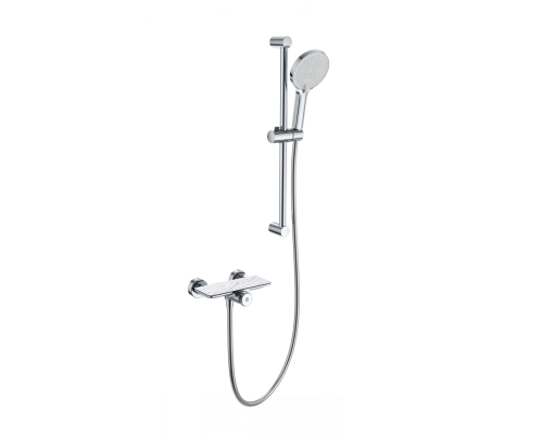 Смеситель для душа с гарнитуром WONZON & WOGHAND ClickPlate, Хром (WW-B2052-A-CR)