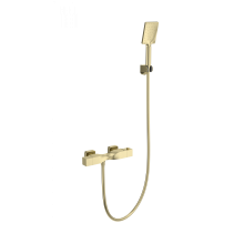 Смеситель для душа с термостатом WONZON & WOGHAND Twist, Брашированное золото (WW-B2025-A- BG)