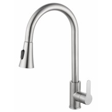 Смеситель для кухни с выдвижным изливом WONZON & WOGHAND, Брашированный никель (WW-121E201L-BS)