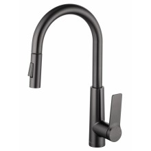 Смеситель для кухни с выдвижным изливом WONZON & WOGHAND, Темный графит (WW-A20782-BGG)