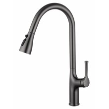 Смеситель для кухни с выдвижным изливом WONZON & WOGHAND, Темный графит (WW-AE54123-BGG)