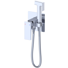 Смеситель с гигиеническим душем встраиваемый WONZON & WOGHAND CUBE 2.0, Хром (WW-88829068-CR)