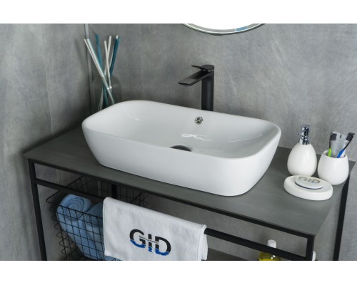 Раковина Gid N9217 51132 накладная белая 61x34x13.5 Раковина Gid N9217 51132 накладная белая 61x34x13.5