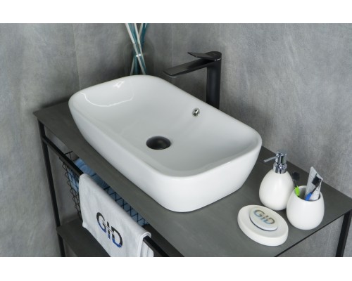 Раковина Gid N9217 51132 накладная белая 61x34x13.5 Раковина Gid N9217 51132 накладная белая 61x34x13.5
