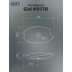 Раковина Gid N9178 51171 накладная белая 74x38x13