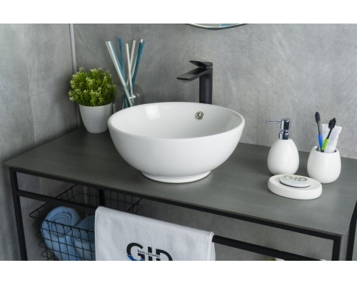 Раковина Gid N9002 51102 накладная белая 38.5x38.5x15