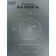 Раковина Gid N9003a 51103 накладная белая 43x43x17.5
