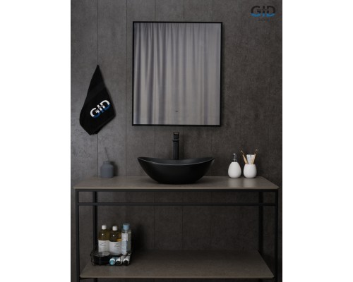 Раковина Gid Bm9133 53352 накладная черная матовая 48x30.5x14.5
