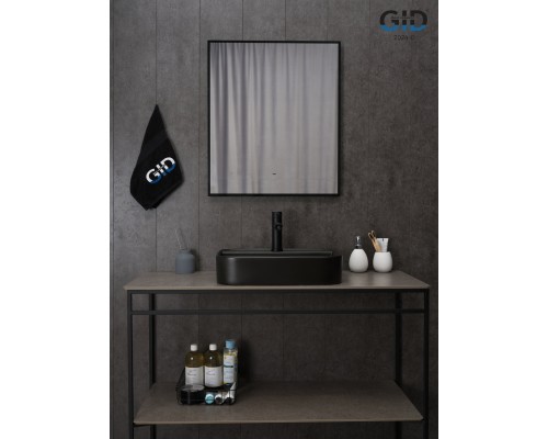 Раковина Gid Bm9550 53364 накладная черная матовая 50x40x11