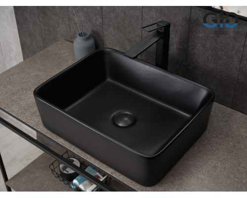 Раковина Gid Bm9103 53374 накладная черная матовая 48x37x13