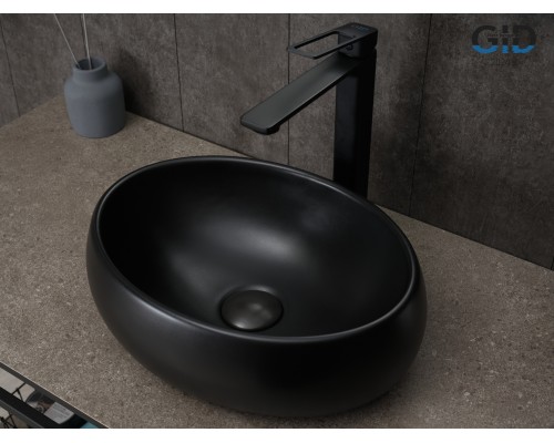 Раковина Gid Bm9030ds 53384 накладная черная матовая 40x30x13.5