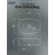 Раковина Gid N9028bg 53380 накладная черная графит 53x36x14