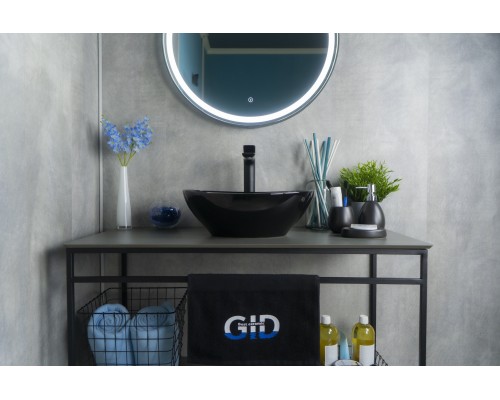 Раковина Gid Nc920 52231 накладная черная глянцевая 41x34x15