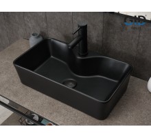 Раковина Gid Bm9092 53353 накладная черная матовая 55x31x14