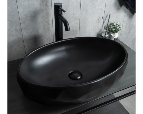 Раковина Gid Bm9030wx 53385 накладная черная матовая 60x40x15