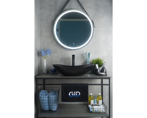 Раковина Gid Bm9811 53337 накладная черная матовая 61x37x15