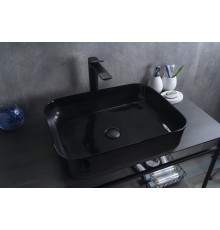 Раковина Gid BL1304 53351 накладная черная глянцевая 50x39x13