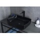 Раковина Gid BL1304 53351 накладная черная глянцевая 50x39x13