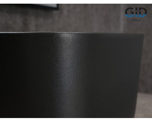 Раковина Gid N9301bg 53356 накладная черная графит 36x36x25.5