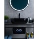 Раковина Gid BL1302 53347 накладная черная глянцевая 50x40x14