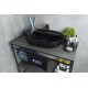 Раковина Gid Bm1346 53345 накладная черная матовая 61x41x14