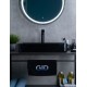 Раковина Gid BL9396 53346 накладная черная глянцевая 60x34x11