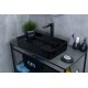 Раковина Gid BL9396 53346 накладная черная глянцевая 60x34x11