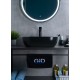 Раковина Gid Bm1302 53348 накладная черная матовая 50x40x14