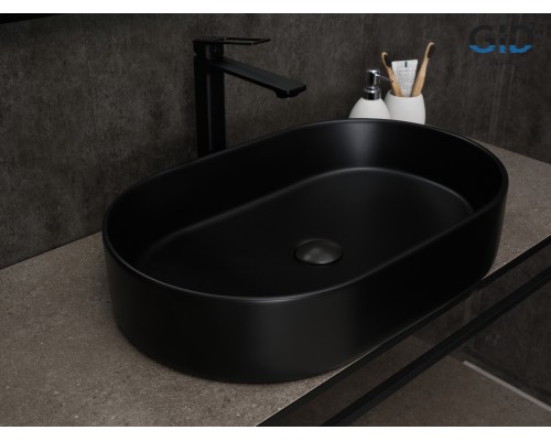 Раковина Gid Bm1479 53354 накладная черная матовая 61x38.5x12